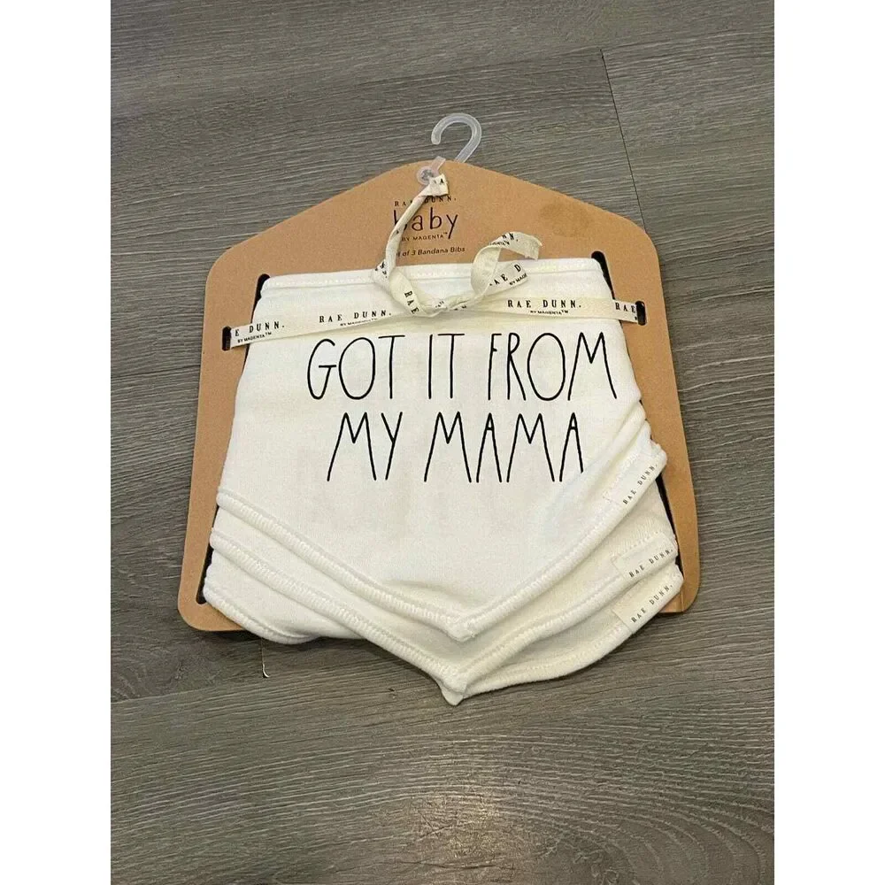 NWT Rae Dunn Baby Bandana Bibs 2 sets of 3